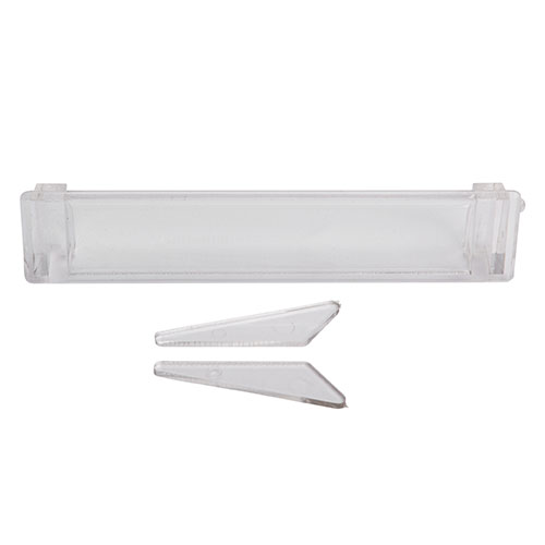 Renz Sichtglas mit Haltekeilen 102x22mm Briefkastenschild Klingelschild Abdeckung Namensschild