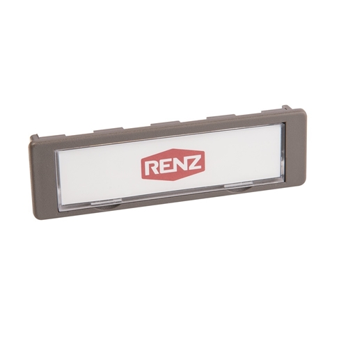 Renz Namensschild mit Abdeckung 75x22mm grau Briefkastenschild Klingelschild