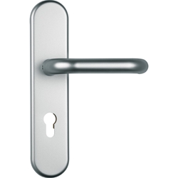 ABUS Langschild-Drückergarnitur mit Kernziehschutz KLZS714 Alu F1