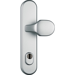 ABUS Langschild-Drückergarnitur mit Kernziehschutz KLZS714 Alu F1