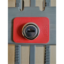 CTS Mülltonnenverriegelung Mülltonnenverschluss KLM 60-360 Liter Flachdeckel und Eingriffleiste gleichschließend