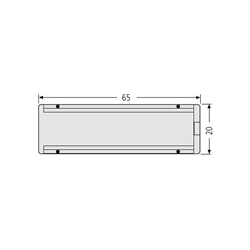 Renz Namensschild 65x20 mm farblos Briefkastenschild Klingelschild