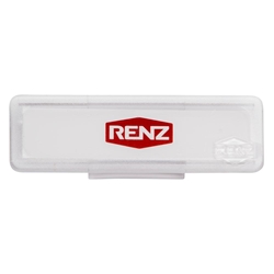 Renz Namensschild mit Abdeckung 61x18mm Briefkastenschild Klingelschild