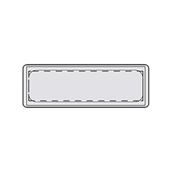 Renz Namensschild mit Abdeckung 61x18mm Briefkastenschild Klingelschild