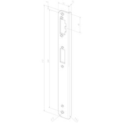 Effeff MEDIATOR Türöffner mit Winkelschließblech 355,75x30/12x3 mm, DIN Links