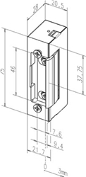 Elektrischer Türöffner 12V,DC Elektro-Türöffner Effeff 1705--------E41