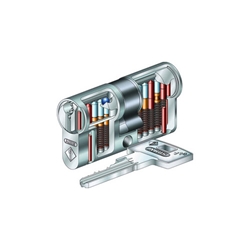 ABUS Panzerriegel mit Doppelzylinder PR2700 braun