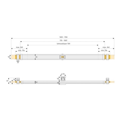 ABUS Panzerriegel mit Doppelzylinder PR2700 braun