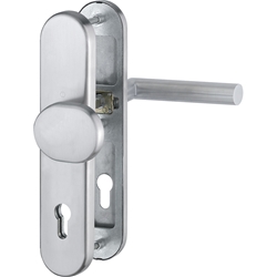 HOPPE Langschild-Wechselgarnitur Amsterdam E86G/3331/3310/1400Z Edelstahl F69