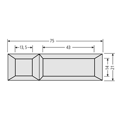 Renz Kombitaster Seko 75x21 mm Klingelschild Namensschild