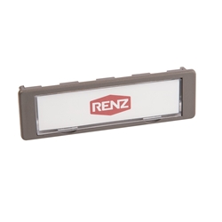 Renz Namensschild mit Abdeckung 75x22mm grau Briefkastenschild Klingelschild