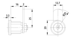 BURG-WÄCHTER Universalzylinder Hebelzylinder ZS 77 für 1-10 mm Materialstärke