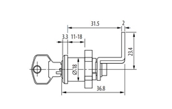 BURG-WÄCHTER Universalzylinder Hebelzylinder ZS 77 H für 11-18,8mm Materialstärke