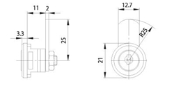 BURG-WÄCHTER Universalzylinder Hebelzylinder ZS 81 SB für 1-2mm Materialstärke