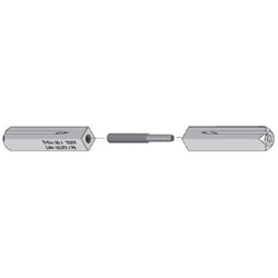 ECO Panikstift-Set 9 mm, geteilte Nuss L1 65 mm, L2 65 mm inkl. Verbindungsschraube zwei Gewindestifte Nr. 5030011935
