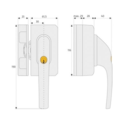 ABUS Fenster-Zusatzschloss FO500N weiß