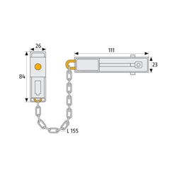 ABUS Türkette SK78 weiß Haustürschloss