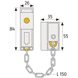 ABUS Türkette SK79 weiß Haustürschloss