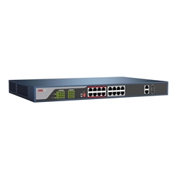 SMAVID 100Mbps unmanaged PoE+-Switch 16-Port