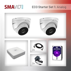 SMAVID ECO Starter-Set 1: Analog 2 MP Dome-Kamera
