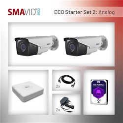 SMAVID ECO Starter-Set 2: Analog 2 MP Bullet-Kamera